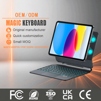 Expédition rapide Compatible avec iPad A16 Clavier magnétique à aspiration avec étui de protection intégré et pavé tactile sensible à 5 points