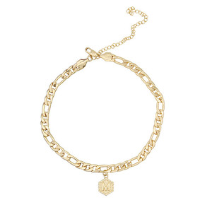 SP <span class=keywords><strong>En</strong></span> Gros 26 Lettre Simple <span class=keywords><strong>Or</strong></span> <span class=keywords><strong>Initiale</strong></span> Lien Cubain Cheville Pour Femmes Chaussures Bijoux - Product Image 2