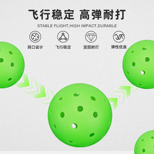 Pelota de pickleball que brilla en la oscuridad, rotomoldeada, blanca, para entrenamiento al aire libre, luminosa, personalizada - Product Image 3