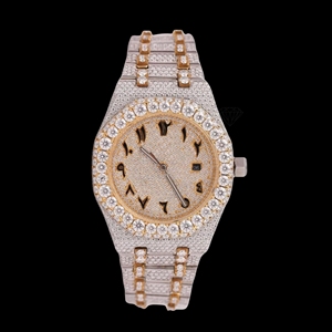 Indian Exporter Classic Moissanite Diamond Quartz <b>Watch</b> <b>Men</b> Luxury Business Style Scratch Resistant <b>Watch</b> Available <b>For</b> Sale - Product Image 4