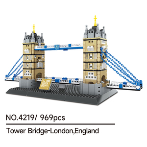 Ensemble de jouets de construction en briques de bâtiments emblématiques du Royaume-Uni : London Eye, <span class=keywords><strong>Big</strong></span> <span class=keywords><strong>Ben</strong></span>, Elizabeth <span class=keywords><strong>Tower</strong></span> <span class=keywords><strong>Bridge</strong></span>, Buckingham Palace, Stonehenge - Product Image 3