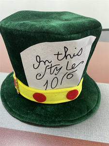 Custom Adult <strong>Mad</strong> <strong>Hatter</strong> <strong>Hat</strong> Green Velvet Carnival Party <strong>Hat</strong> - Product Image 4