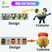 Costumes de mascotte gonflables super doux personnalisés mascottes d'équipes sportives d'Halloween mettant en vedette des animaux et des personnages de dessins animés
