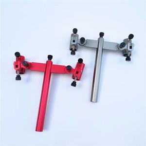 Support de canne à pêche double tourneur en alliage d'aluminium rouge, gris, noir – Base de montage universelle pour cannes à pêche spinning - Product Image 1