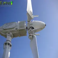 Generator Magnet Turbin Angin Sumbu Horizontal, 5KW Kecepatan Angin Awal Rendah Kontrol Pitch Harga Generator Magnet untuk Rumah