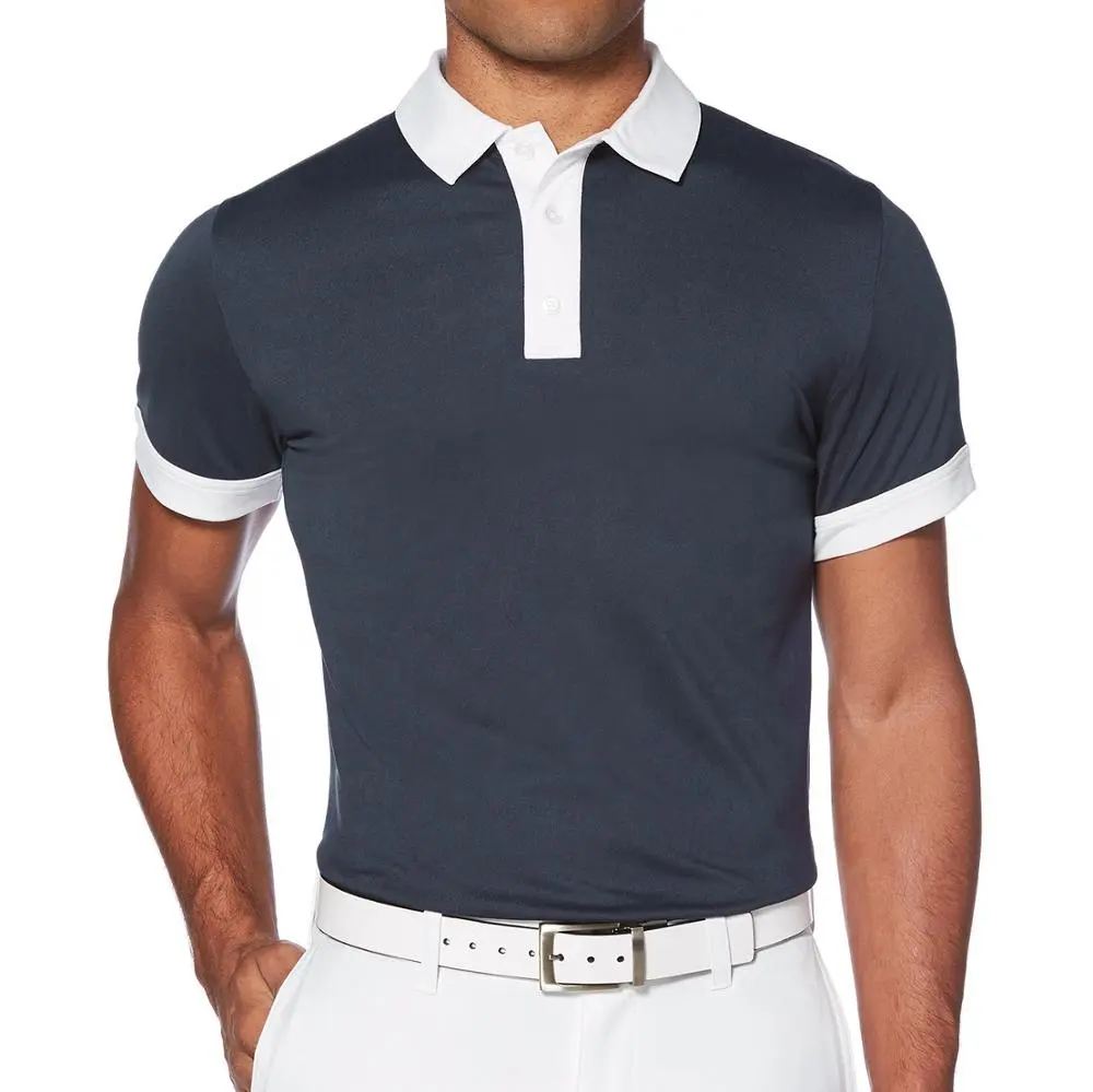 Yüksek kalite erkekler özel Golf Polo gömlek Polyester Spandex özel baskılı polo gömlek