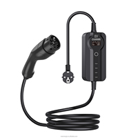 Nouveau chargeur EV portable 3,5-7-11-22KW Type 2 Type 1 Prise IP65 Chargeur rapide avec courant réglable 16A-32A