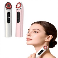 Appareil de rajeunissement de la peau du visage pour usage domestique, lumière LED 7 couleurs, microcourant, vibration, compresse chaude, masseur de beauté pour le visage et le cou