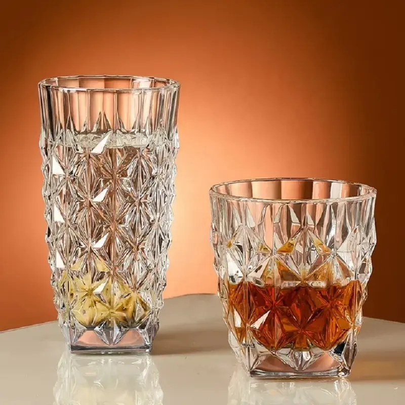 300ml Clear Whiskey Glass ,Rocks Glasses for Bourbon,Whiskey;360ml Tumbler Drinking Glasses