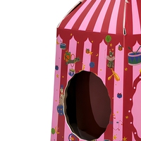 Boîte en carton rigide personnalisée en forme de maison avec couvercle en forme de cloche et fenêtre ronde pour emballage cadeau, coffret de bougies de fêtes