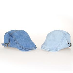 Chapeau béret en jean <span class=keywords><strong>printemps</strong></span> et automne pour enfants casquette béret en denim unisexe décontractée pour enfants - Product Image 6