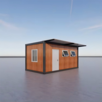 Maison conteneur toutes saisons avec une esthétique hautement esthétique, couleur bois grainé et design personnalisé pour un espace familial moderne et durable