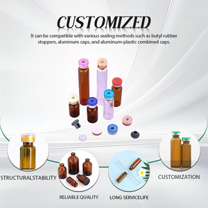 ขวดแก้วใสแบบใสสำหรับงานเภสัชกรรมขวดแก้วแบบฉีดอเนกประสงค์ - Product Image 1
