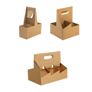 Customized Disposable Single Double Four-Joint <strong>Cups</strong> with Portable <strong>Cup</strong> <strong>Holder</strong> for Wine Coffee <strong>Tea</strong> Milk Takeaway Drinks - Product Image 1