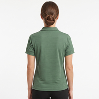 Polo en maille texturée pour femme, col en V, manches courtes, vêtements de golf, surface respirante, logo personnalisé OEM