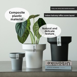 Maceta de Plástico Negra Estilo <span class=keywords><strong>H</strong></span>, Diseño Simple y Transpirable, para Uso en Escritorio del Hogar, Tamaño Pequeño para Plantas de Taro y Phalaenopsis - Product Image 3