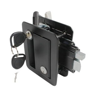 Serrure de porte réversible double face en alliage de zinc noir pour remorque, <span class=keywords><strong>camping</strong></span>-<span class=keywords><strong>car</strong></span> et caravane – <span class=keywords><strong>Prix</strong></span> usine - Product Image 1
