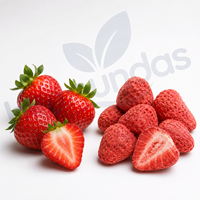 Gefroren gedroogde aardbeien in bulk. Heerlijke FD bevroren gedroogd fruit.