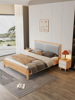 Cadre de lit en bois massif de haute qualité avec tiroirs de rangement, design simple pour la maison et l'hôtel, lit en bois d'hévéa taille King ou Queen