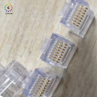 Connecteur RJ11 RJ45 Cat6 Cat5 Cat5e UTP/FTP en stock, câble réseau torsadé, terminal 8P8C, prise modulaire plaquée or