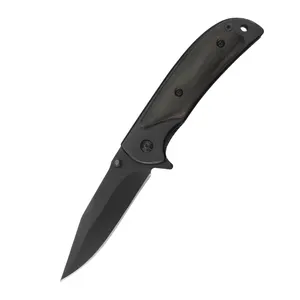 BR 338 Small-R באיכות גבוהה מותאם אישית סכין מתקפל טקטי שחור טיטניום סכין חיצונית