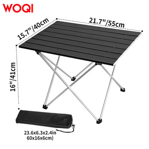 โต๊ะพับแคมป์ปิ้ง Woqi ขนาด 55x40x41 ซม. โต๊ะข้างอลูมิเนียมน้ำหนักเบา พกพาสะดวก สำหรับปิกนิก - Product Image 5