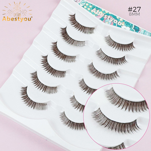 Abestyou - Pestañas Postizas Invisibles Transparentes, 6 Pares, Color Marrón, Sintético, Efecto Visón Natural, Autoadhesivas, Reutilizables, Brillan en la Oscuridad, Cobertura Total - Product Image 2