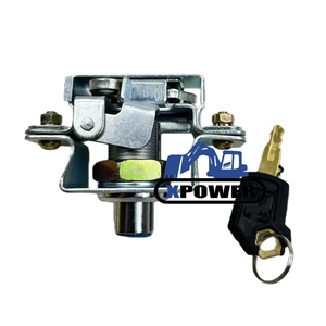 Nouvel ensemble de serrure et de loquet XPower 236-3669 pour excavatrice sur chenilles (noir/argent) - Product Image 1