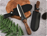 Couteau de jardin en acier inoxydable, couteaux Zt avec étui de poche en cuir noir, multi-outils Leatherman pour l'extérieur et le désherbage