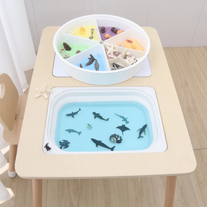 Mesa Sensorial con Panel Doble con 2 Sillas Mesa de Juegos de Agua y Arena <span class=keywords><strong>para</strong></span> Niños - Product Image 2