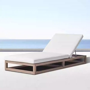 Sillón de Madera Maciza de Teca Moderno, Cama de Descanso para Exteriores, Silla de Playa con Cojines, Resistente al Agua y a los Rayos UV, Duradero para Patio o Villa - Product Image 2