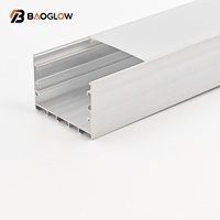 Nouveau produit : Profilé en aluminium anodisé 50*35 mm de large pour bande LED, profilé haut de gamme avec canal pour cornet LED, vis personnalisable