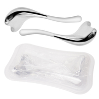 2-en-1 Gua Sha Cryo Sticks Outils de soins de la peau du visage Massage du visage et des yeux en acier inoxydable Cooling Spa Ice Roller