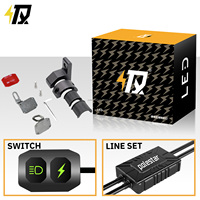 Feux de route avant à LED 12-36V 100W 6000K, éclairage auxiliaire haute luminosité avec clignotant pour moto tout-terrain