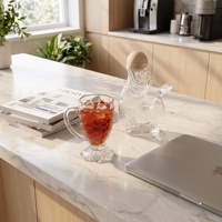 Ensemble de tasses et carafes à café en verre réutilisables Lefu, forme poisson, modernes, les plus vendus en gros pour usage domestique