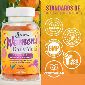 Suplemento de gomitas múltiples diarias de alta calidad para mujeres, suplemento de gomas de soporte energético, vitaminas de zinc, suplemento multivitamínico para mujeres, gomitas - Product Image 4