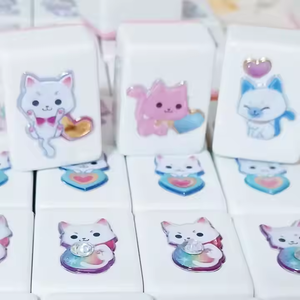 16x24x12mm Autocollant Personnalisé Jeux de Table 49 Bloc Bord de Mer Évasion Mahjong Jeu de Tuiles 49 Blocs - Product Image 2