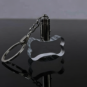 Wholesale New Design K9 <b>Customize</b> 3D Bone Shape Blank Led Light Crystal Dog Bone <b>Keychain</b> for Souvenir Gifts - Product Image 4