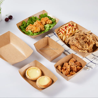 Kunden spezifische Kraftpapier-Brotdose für Restaurants Recycelte Togo-Ordner zum Mitnehmen mit glänzenden oder matten Lamini optionen