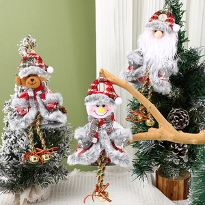 <b>Christmas</b> Santa Claus Cloth Doll with Bell Eco Friendly <b>Small</b> Hanging <b>Decoration</b> for Tree and Holiday Party - Product Image 4