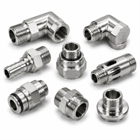Raccords de liquide de refroidissement de précision en acier inoxydable, adaptateurs de tournage et de fraisage CNC pour le refroidissement liquide des centres de données