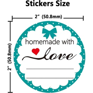 Tự Chế Với Tình Yêu Đóng Hộp Nhãn 2 Inch Dán Cho Lọ Lưu Trữ Thùng Nướng Bao Bì Mỗi Gói - Product Image 2