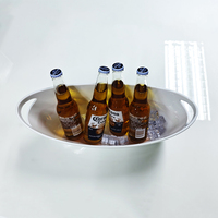 Seau à vin en forme de bateau de 5.5 litres pour boissons transparentes Seaux à glace en acrylique pour les fêtes