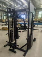 Machine d'entraînement musculaire semi-commerciale Dinuo avec presse à jambes, rack à squats et machine Smith, montants de 2 mm d'épaisseur