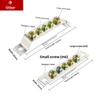 Bornier de connexion en cuivre et laiton pour mise à la terre et neutre, 4P 6P 8P 10P M6 250A, connecteur de câble pour système solaire, ESS, batterie et boîtier de barre omnibus
