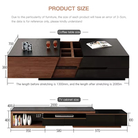 Mobilier nordique moderne de luxe pour coin salon industriel meuble TV et ensemble de tables basses design