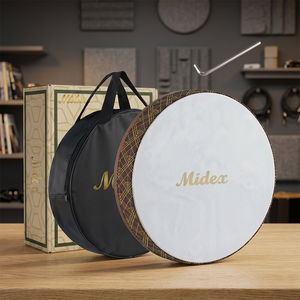 Tambour à main professionnel durable Midex BR-710 à double couche avec peaux en papier huilé et chambre en fibre de carbone – Qualité supérieure, portable, pour une musique moderne - Product Image 3