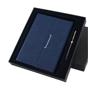 Juego de Regalo de Cuaderno y Bolígrafo Modernos con Logotipo Personalizado Promocional al por Mayor para Escuela o Empresa, Tapa Dura de Cuero PU, Impresión en Serigrafía - Product Image 1