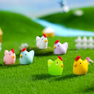 Weij Moss - Muñecos de Gallinas y Huevas para Micro-paisajes, Accesorios Decorativos DIY para Bolsas Sorpresa, Pequeños Adornos para Coche - Product Image 2
