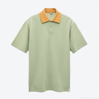 Chemises de golf personnalisées Tissu piqué 95% Polyester 5% Spandex T-shirts Polos Polos solides à séchage rapide pour hommes